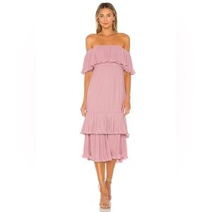 NWT Lovers + Friends Elouise Midi Dress Primrose Pink Size XS